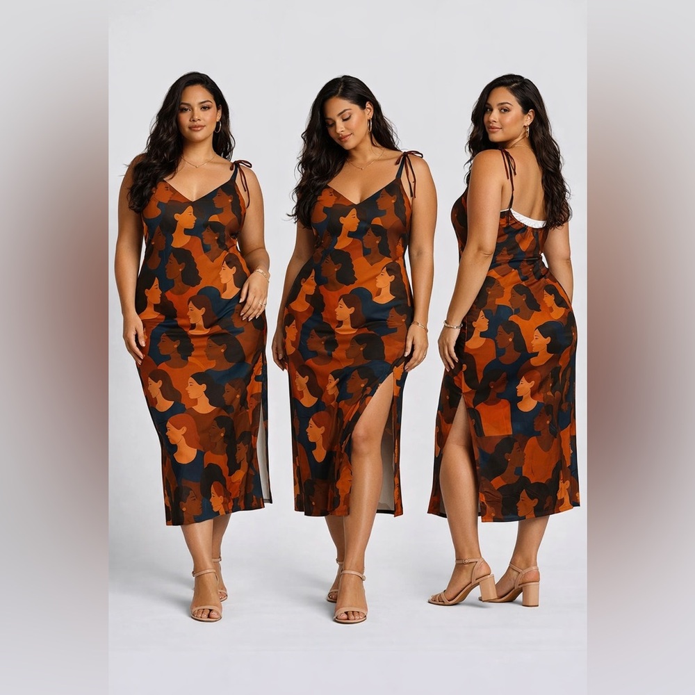 Feminae Diversae Tie-Strap Midi Dress